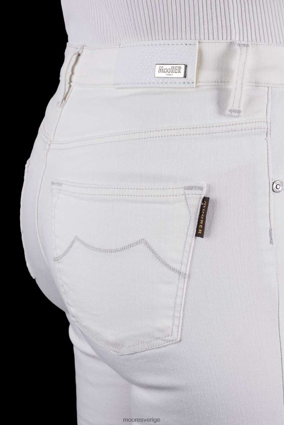 kläder se MooRER kvinnor cecily crop-g1 vit pärla Z22LTF1067
