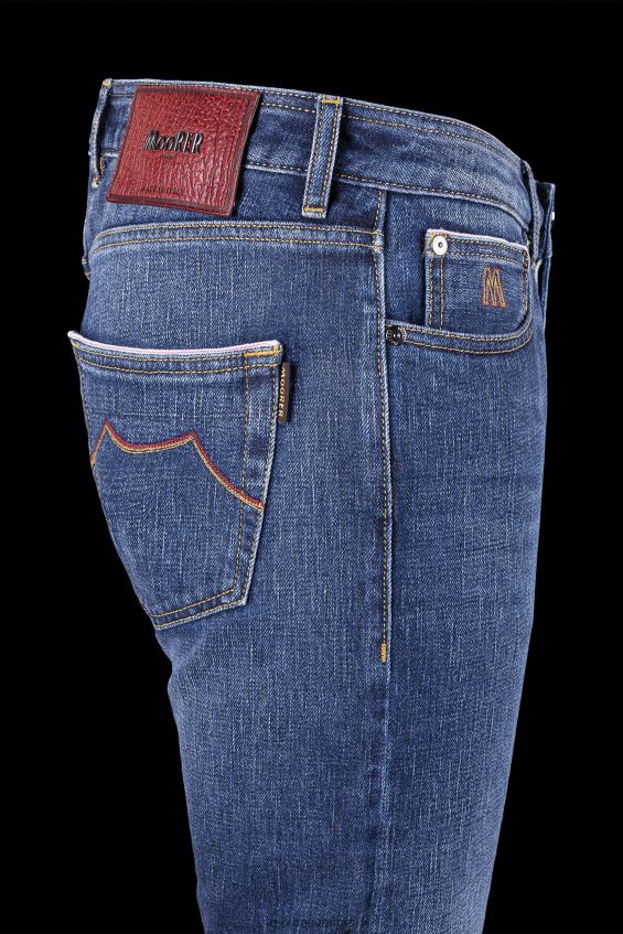 kläder se MooRER män credi dc104 w 4009 s 10 rosso denim Z22LTF397