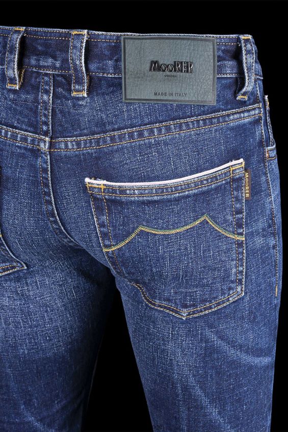 kläder se MooRER män giotto dc104 w. 4019 s2 petrolio denim Z22LTF644