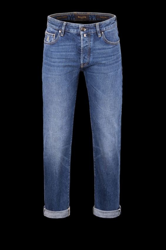 kläder se MooRER män pilon-dc104 w. 4009 s2 beige denim Z22LTF276