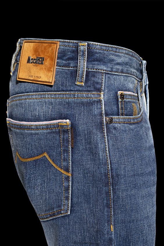 kläder se MooRER män pilon-dc104 w. 4009 s2 ocra denim Z22LTF302