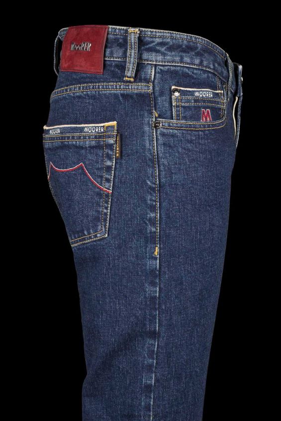 kläder se MooRER män pilon-dc104 w. 4021 s3p rosso denim Z22LTF797