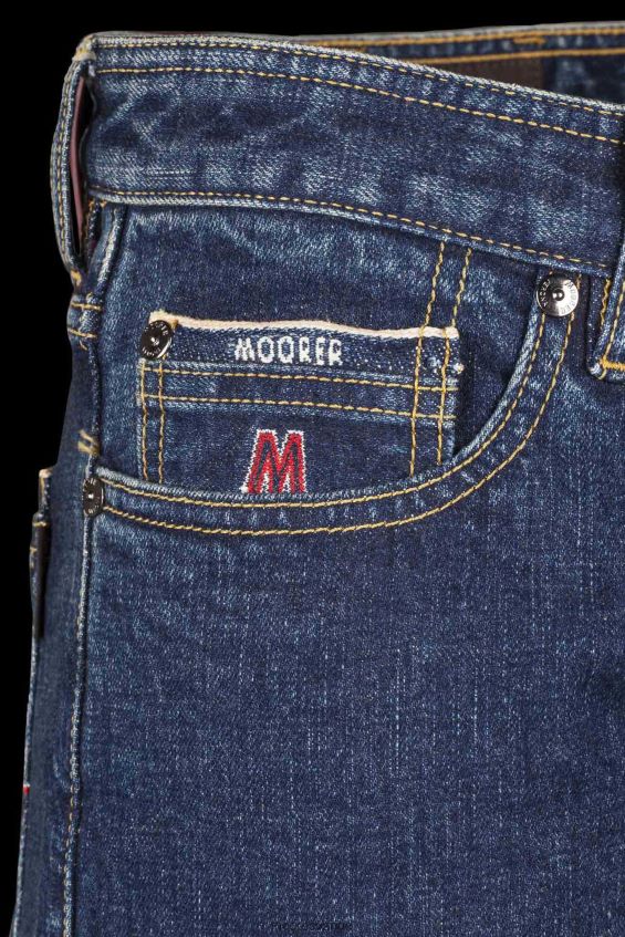 kläder se MooRER män pilon-dc104 w. 4021 s3p rosso denim Z22LTF797