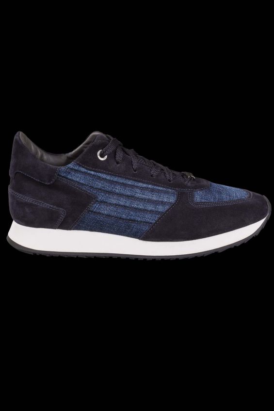 skor se MooRER män balla-p5j mörkblå/jeans smerigliato Z22LTF258