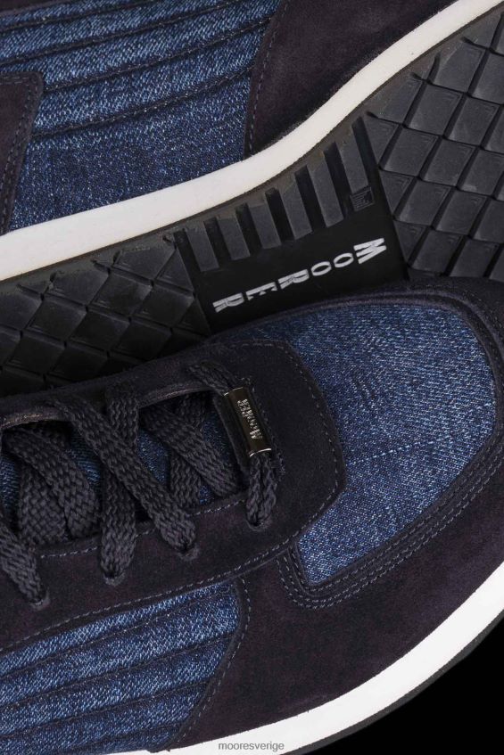 skor se MooRER män balla-p5j mörkblå/jeans smerigliato Z22LTF258