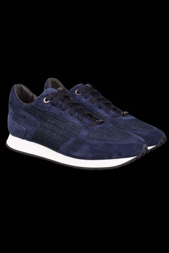skor se MooRER män balla-p5j marinblå/tvättade jeans Z22LTF257