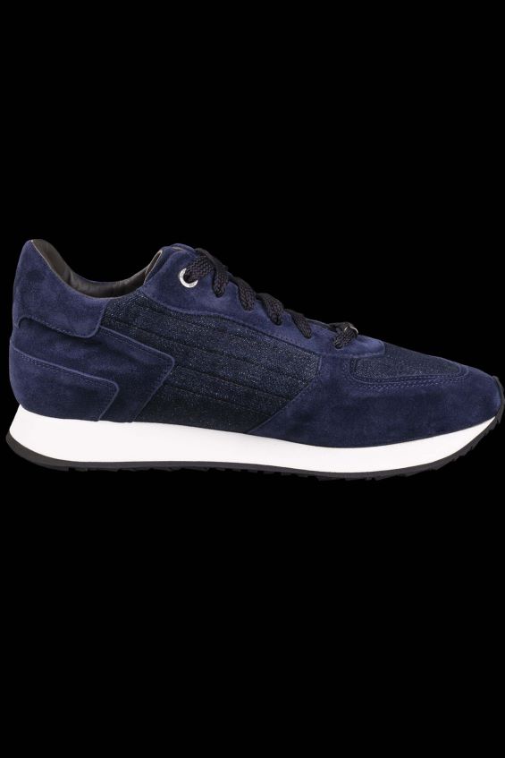 skor se MooRER män balla-p5j marinblå/tvättade jeans Z22LTF257