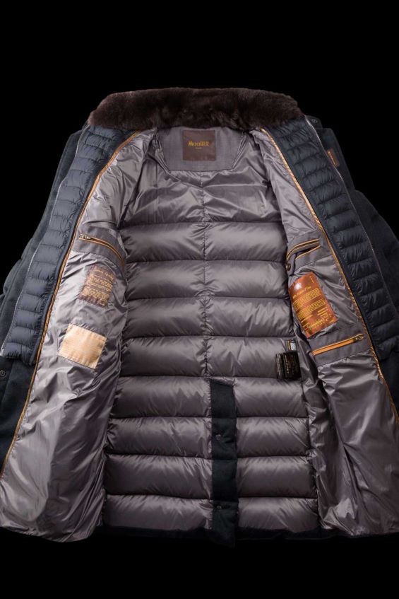 kläder se MooRER män alfieri-fur-il mörkblå Z22LTF872